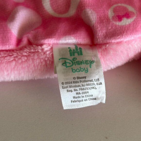 Disney Baby Minnie Mouse Polka Dot Security Blanket Pink Sz OS - Picture 2 of 9